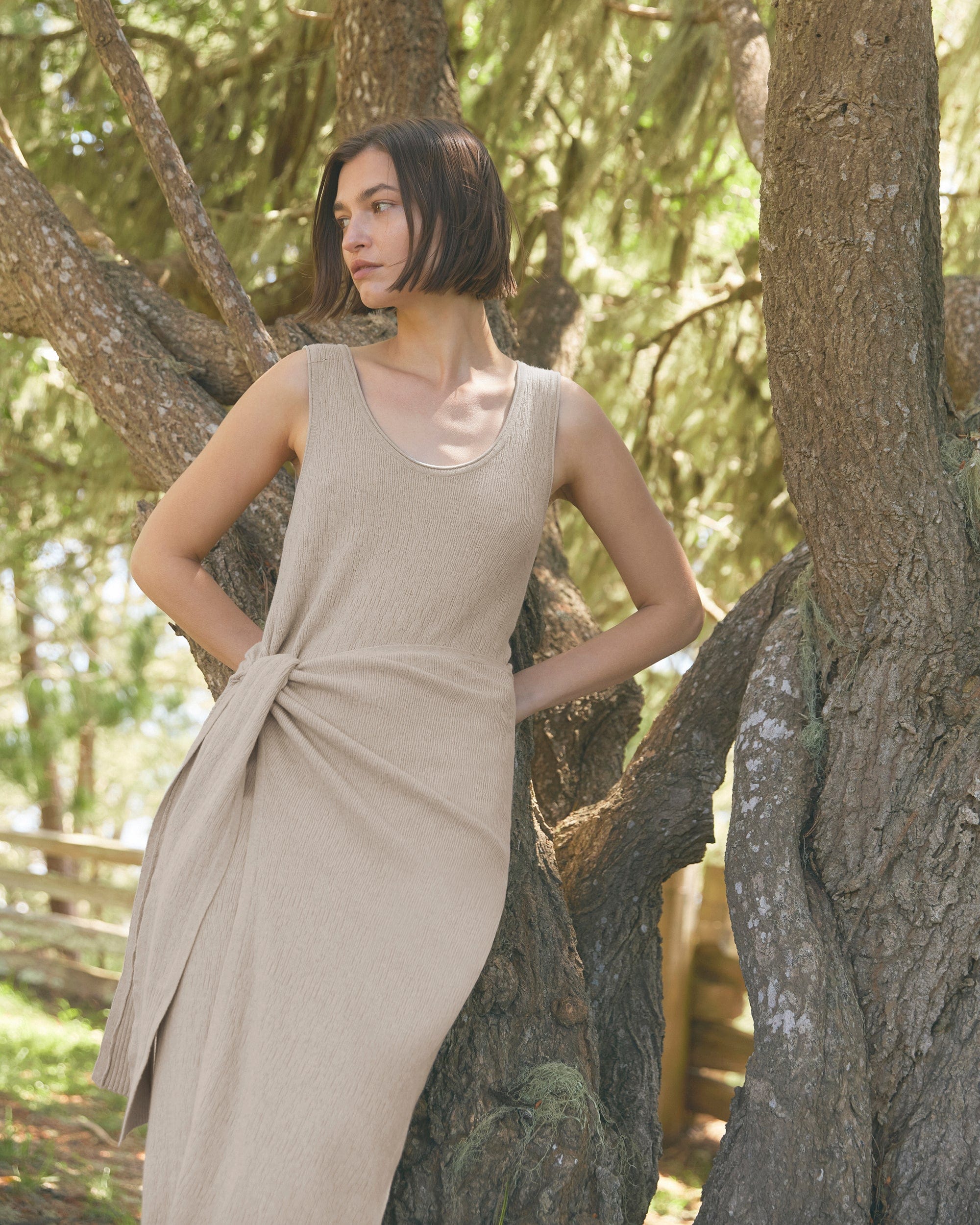 Bianca Linen Cotton Wrap Dress