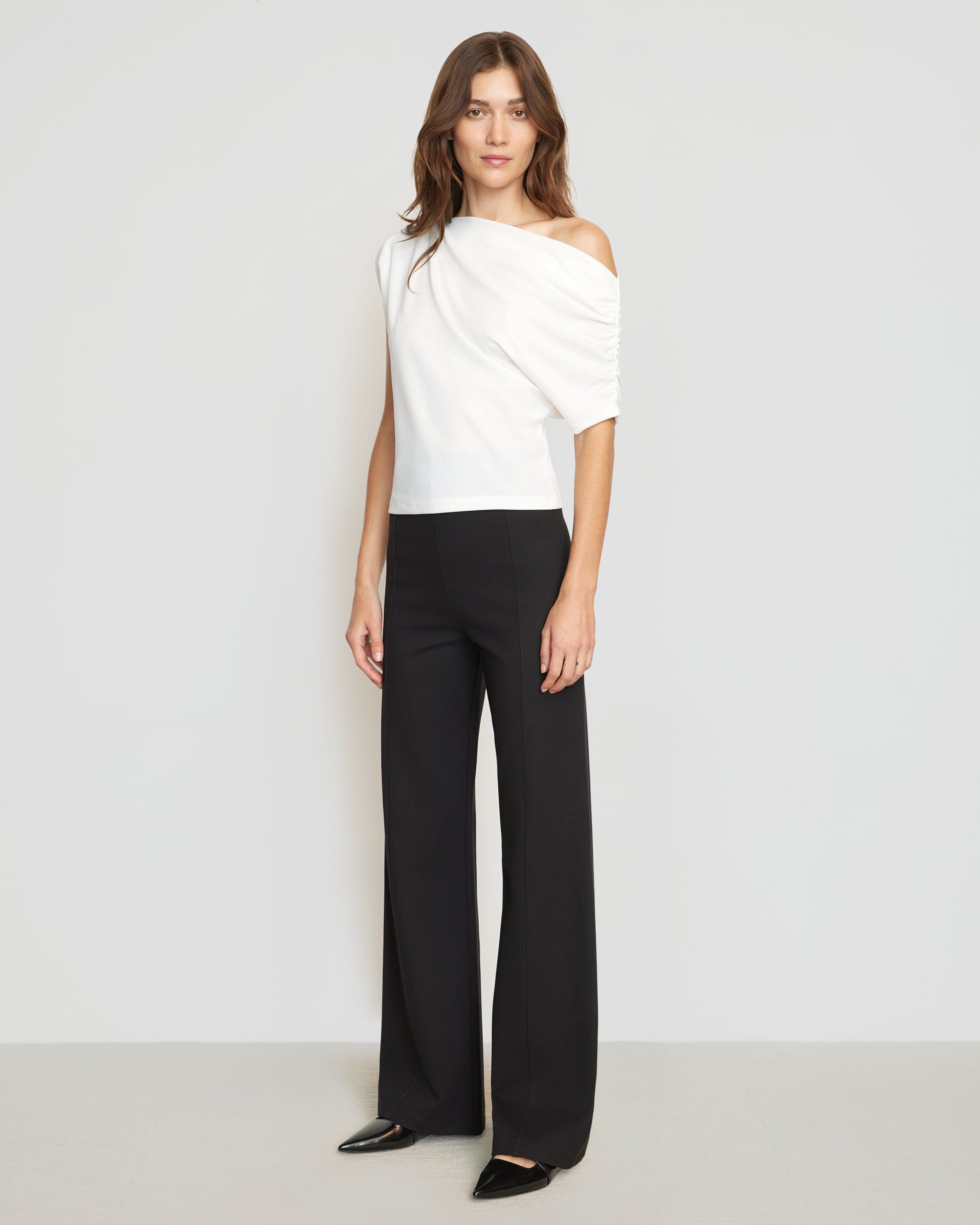 wide leg stretch pants