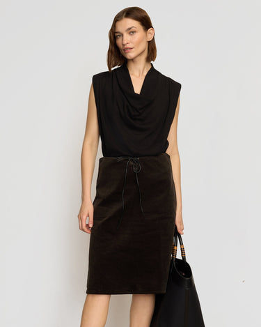 Helena | Bellamy Corduroy Tie-Waist Skirt in Size Extra Small 