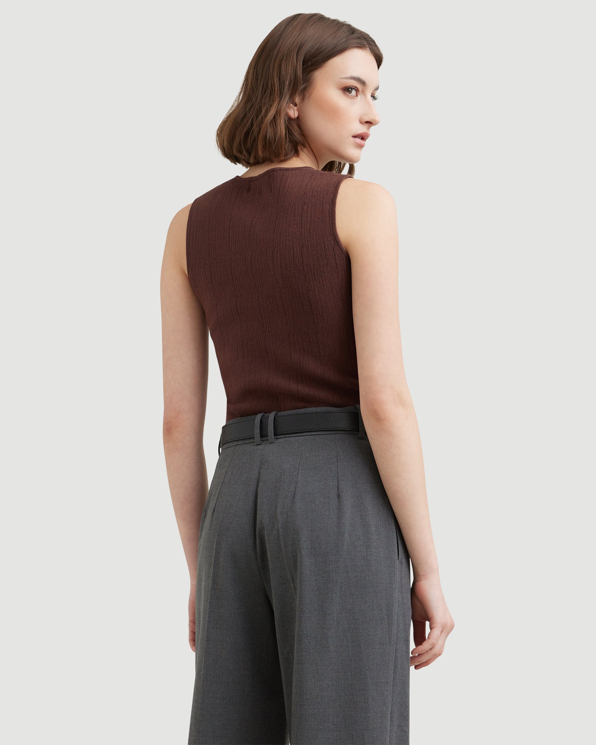 Tanner Vegan Leather Wrap Skirt