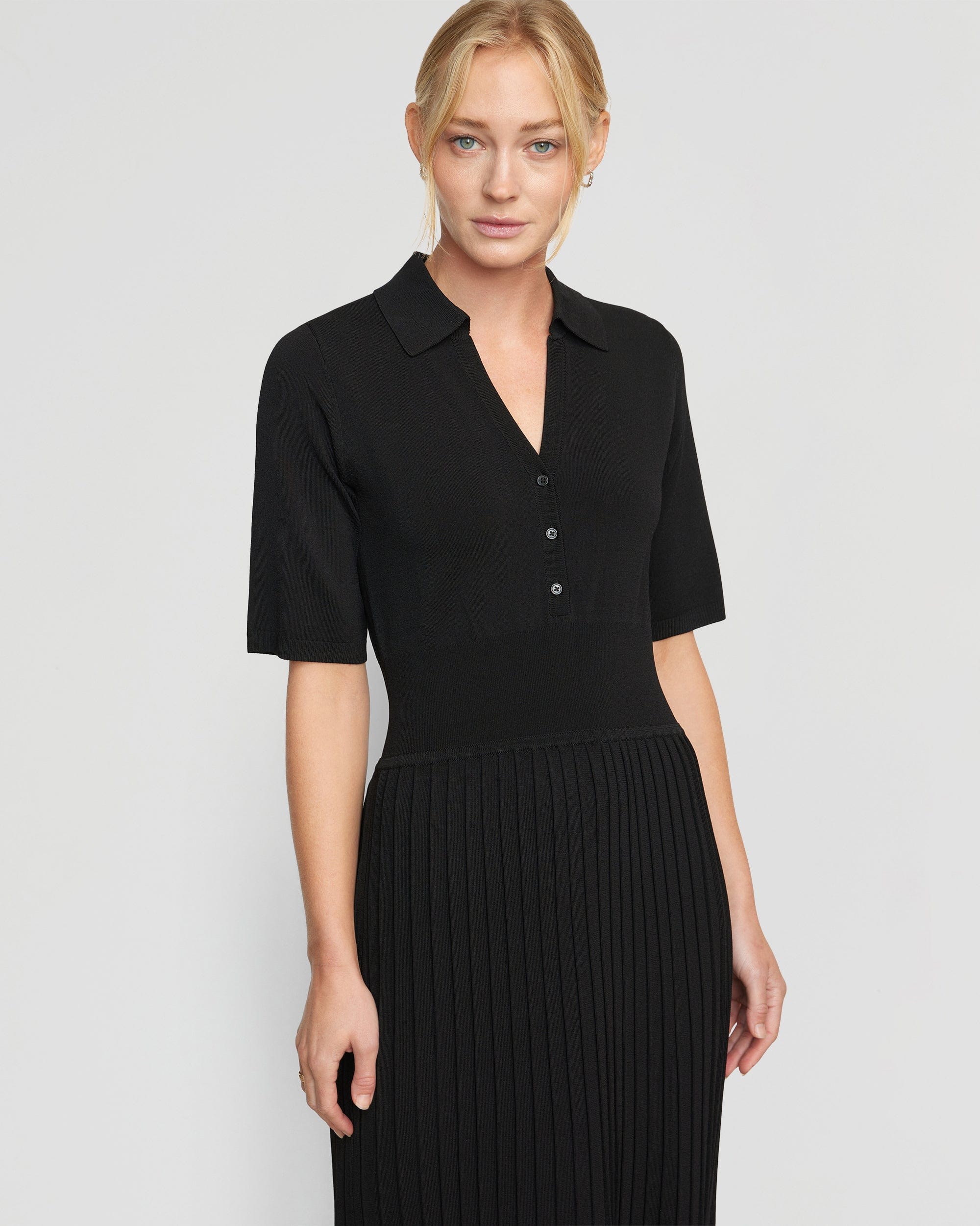 Cora Pleated Sweater Dress