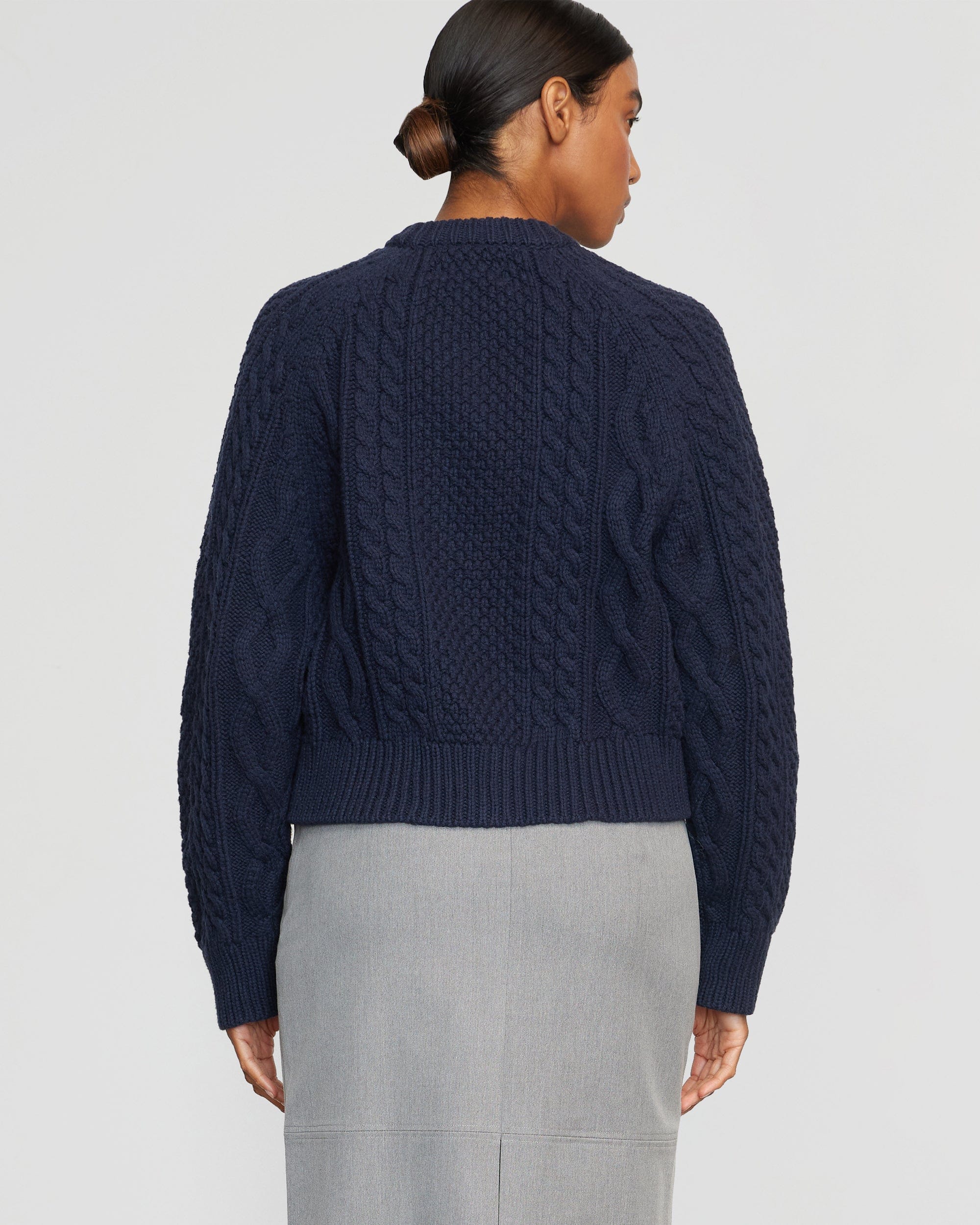 Navy cable cardigan hotsell