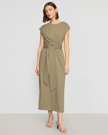 Helena | Fei Tie Front Organic Cotton Dress in Size Small 