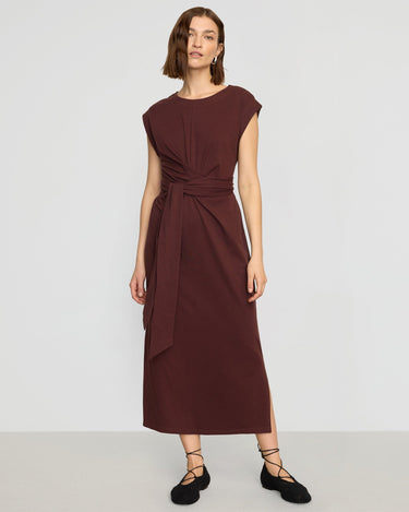 Helena | Fei Tie-Front Organic Cotton Dress in Size Small 