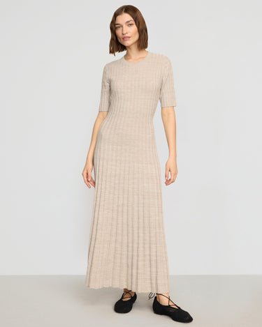 Helena | Fena Wide-Ribbed Sweater Dress in Size Small