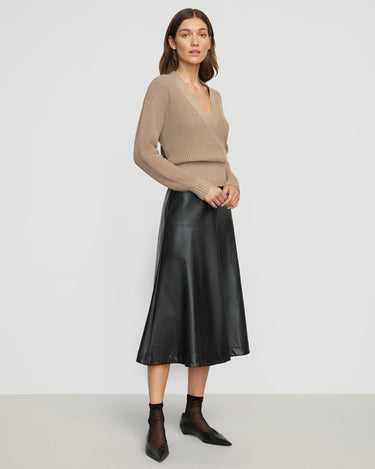 Renée | Harley A-Line Vegan Leather Skirt in Size Extra Small