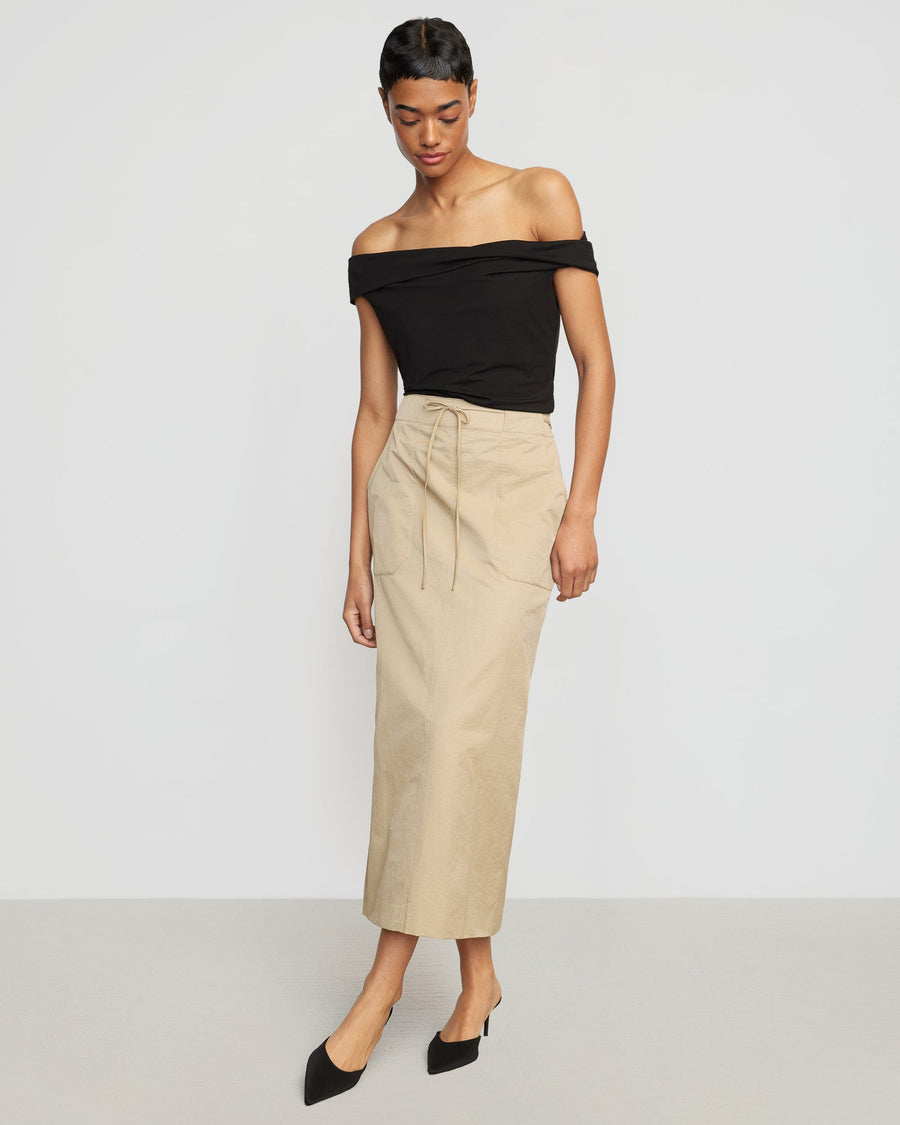 Diep Front-Slit Cargo Skirt