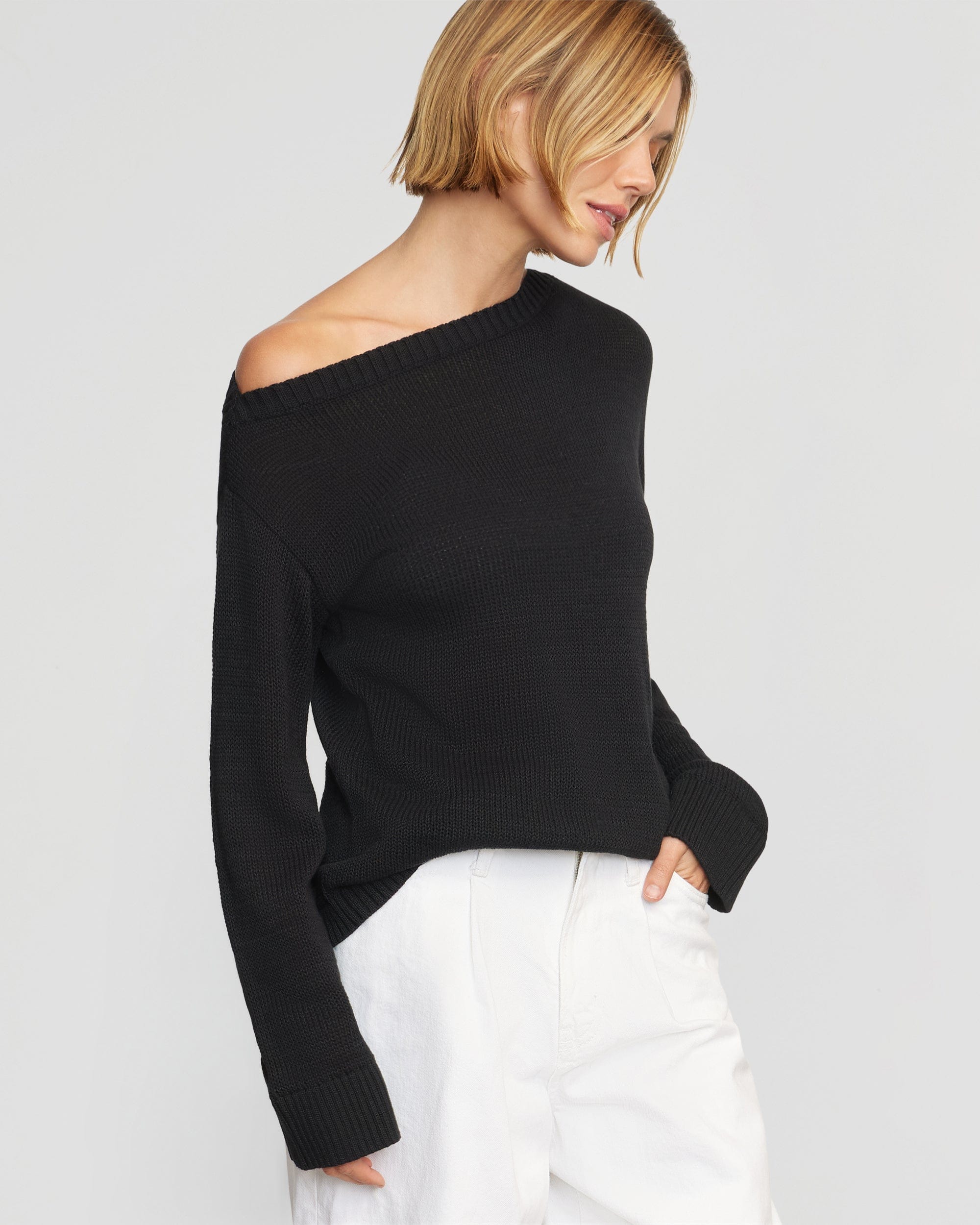 Issa Lightweight Off Shoulder Sweater