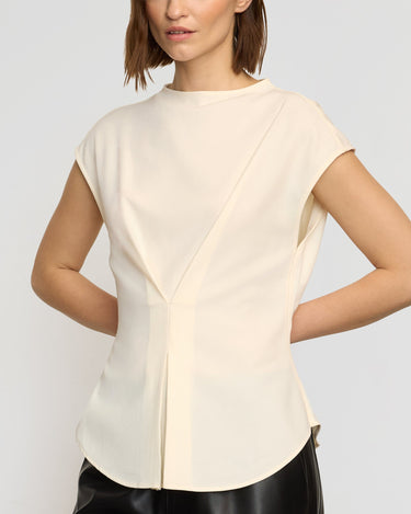 Helena | Jacqueline Semi Sheer Crepe Blouse in Size Small