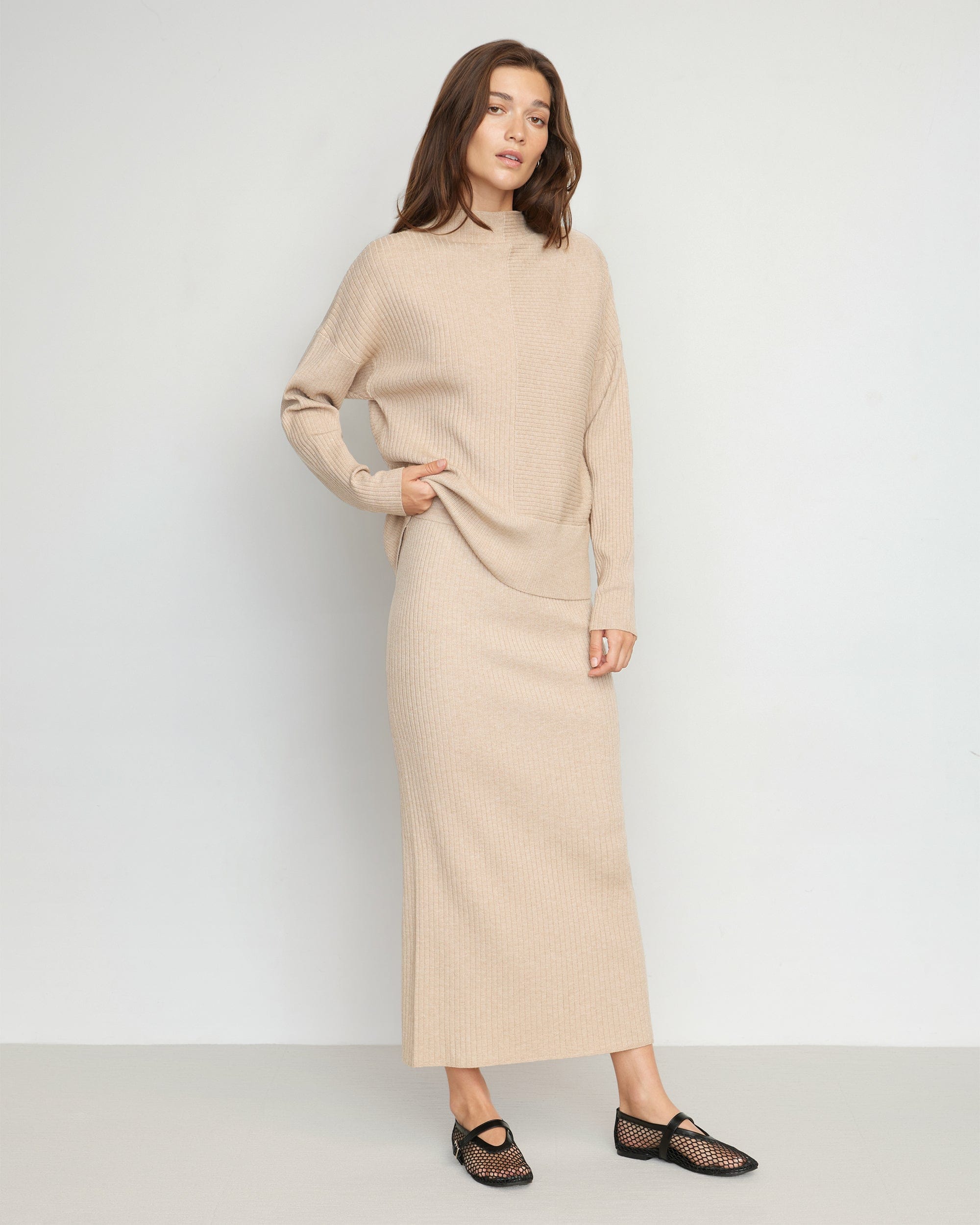 Seamless Sustainable Sweater-Knit Ribbed Duster – SHOPMRENA