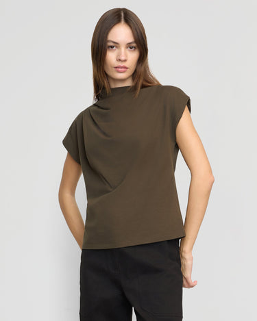 Beate | Kenny Asymmetric-Neck Tee in Size Small