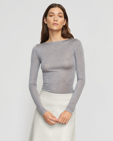 Renée | Lana Tencel-Wool Slit-Neck Tee in Size Small