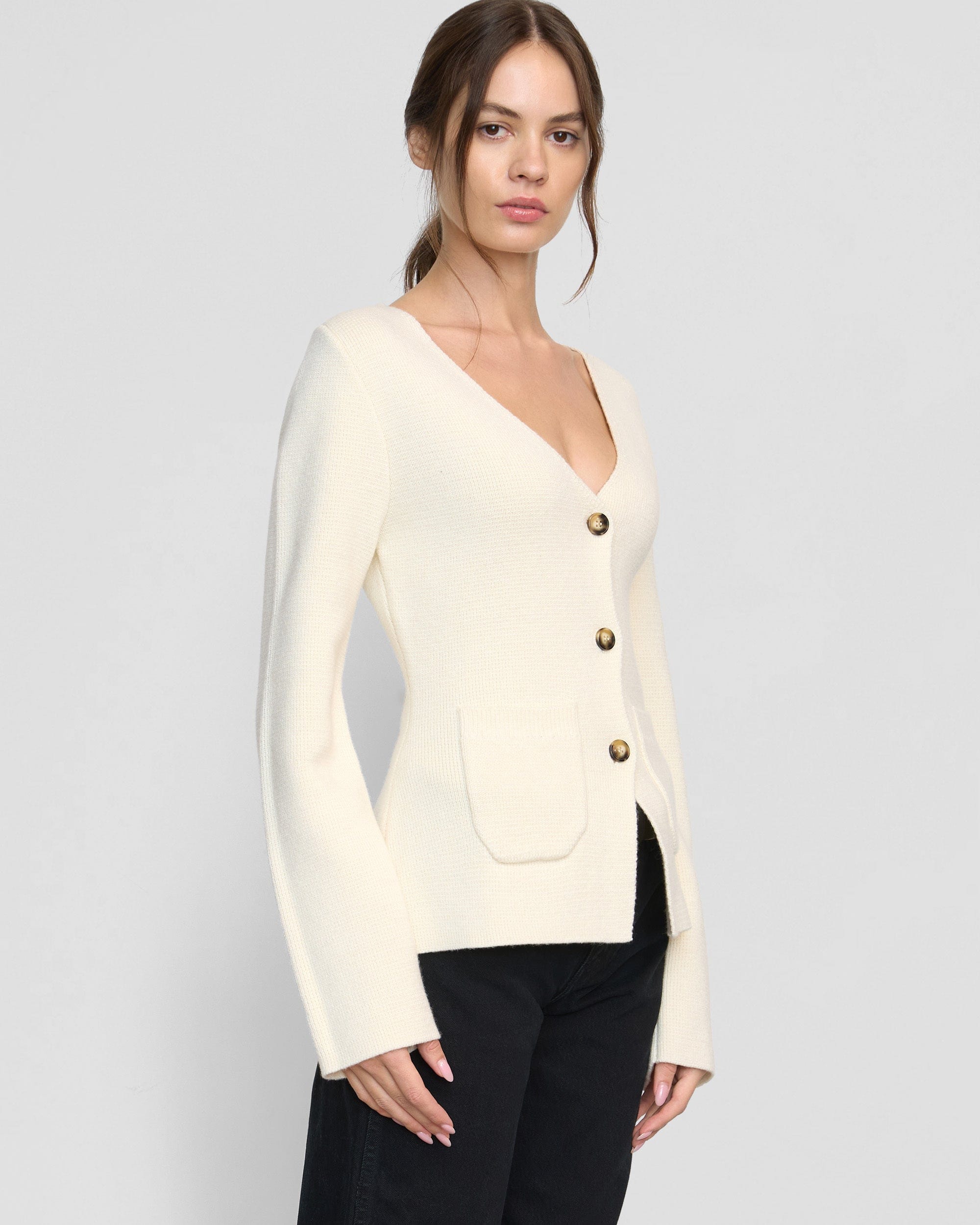 Cream cotton cardigan best sale