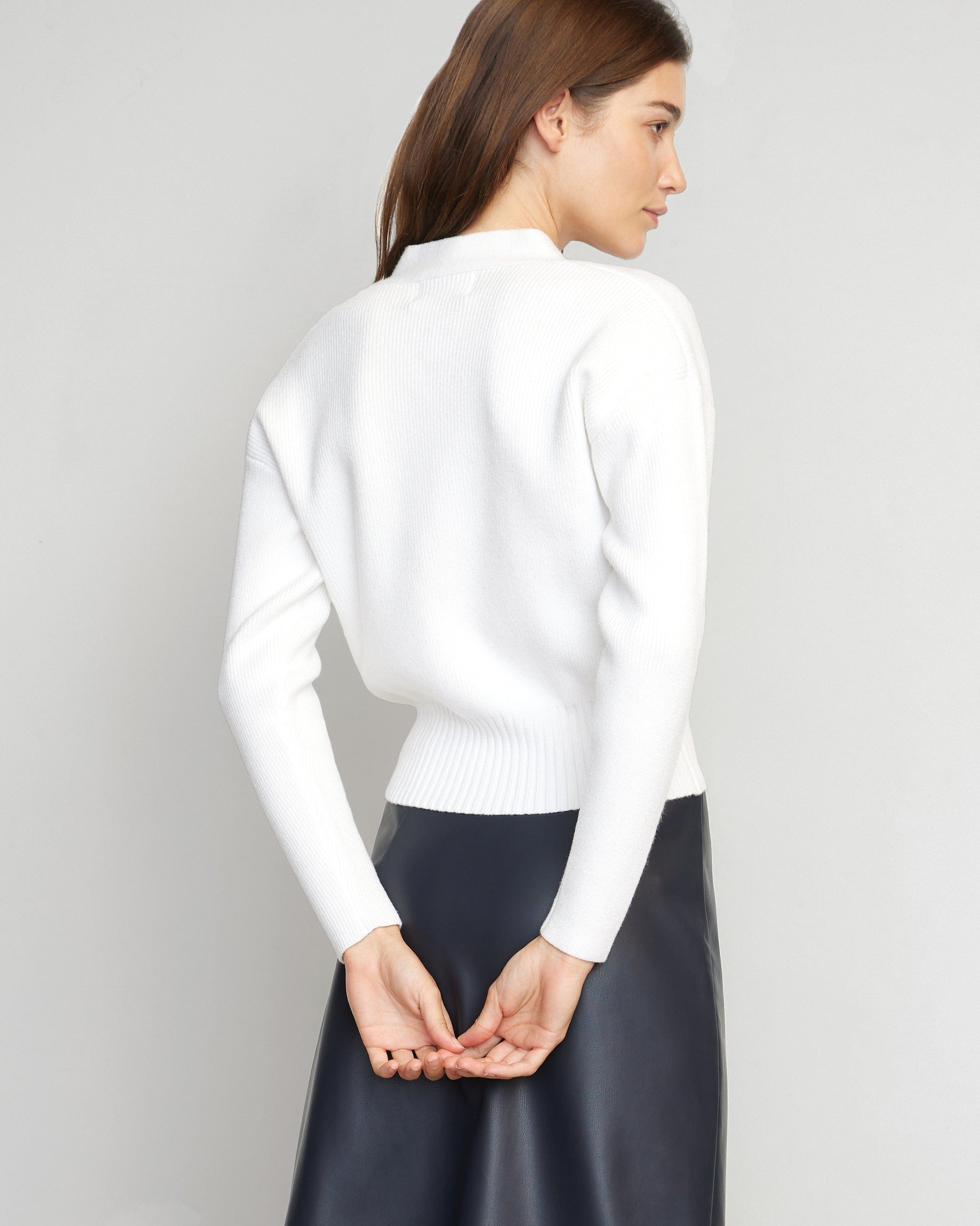 Nerin Cropped Sweater White