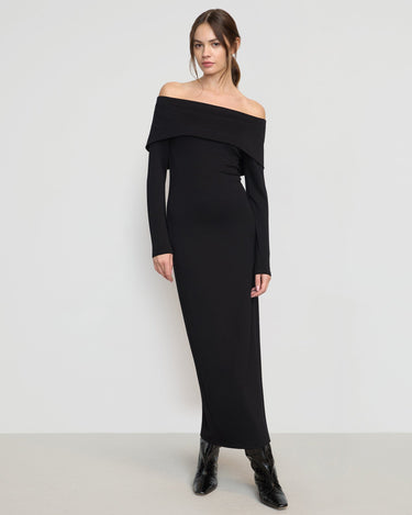 Beate | Morgan Split Foldover Jersey Dress in Size Extra Small