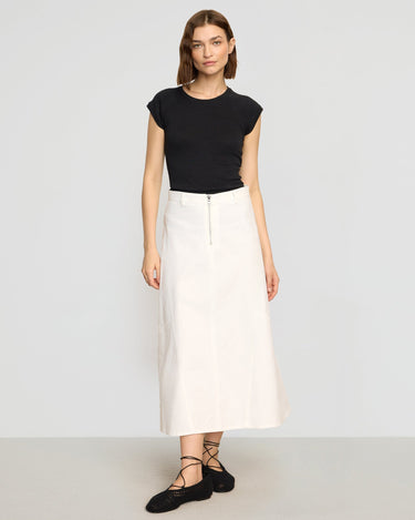 Helena | Nava Cotton Twill Flared Skirt in Size Small 