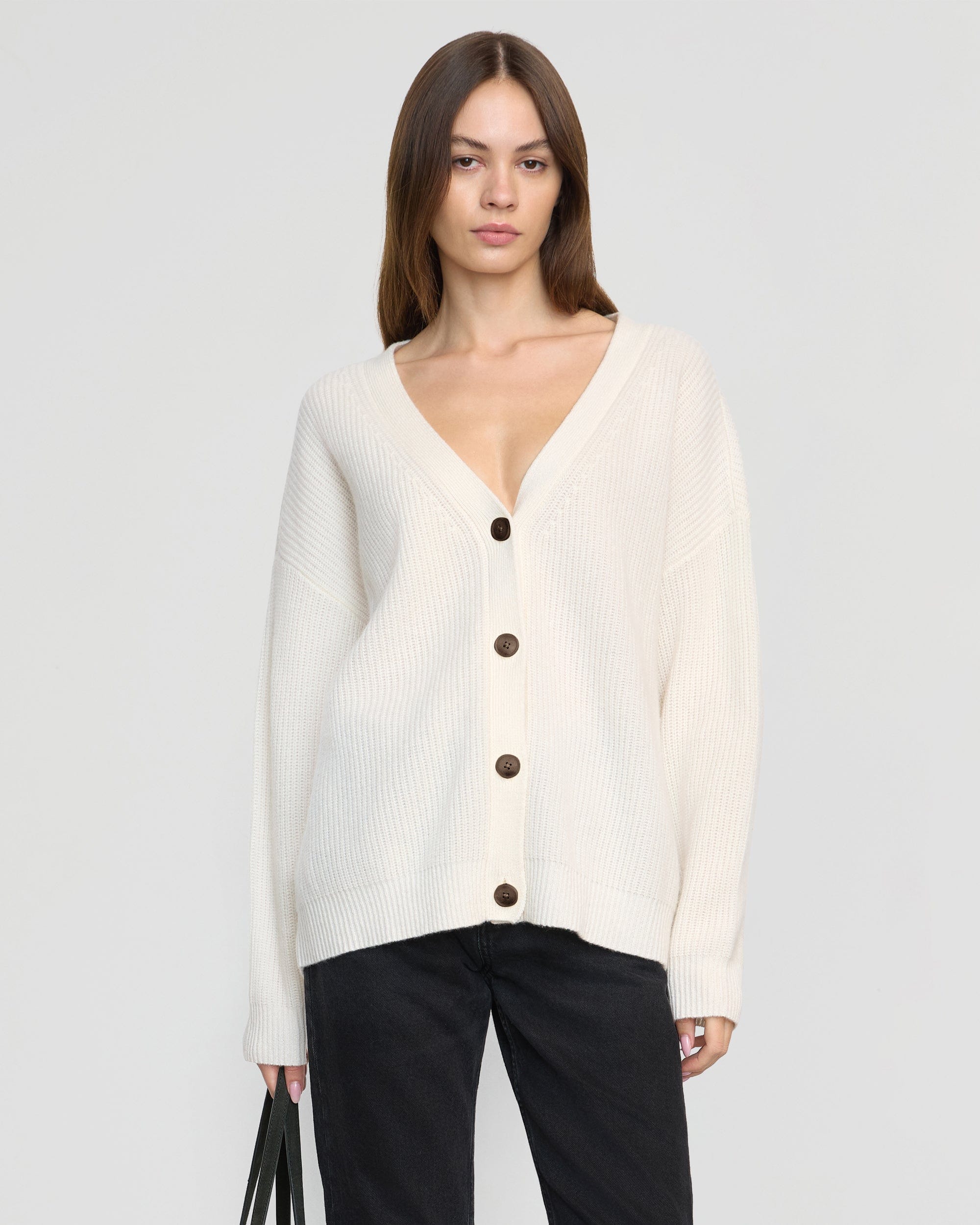 Cream cashmere cardigan hotsell