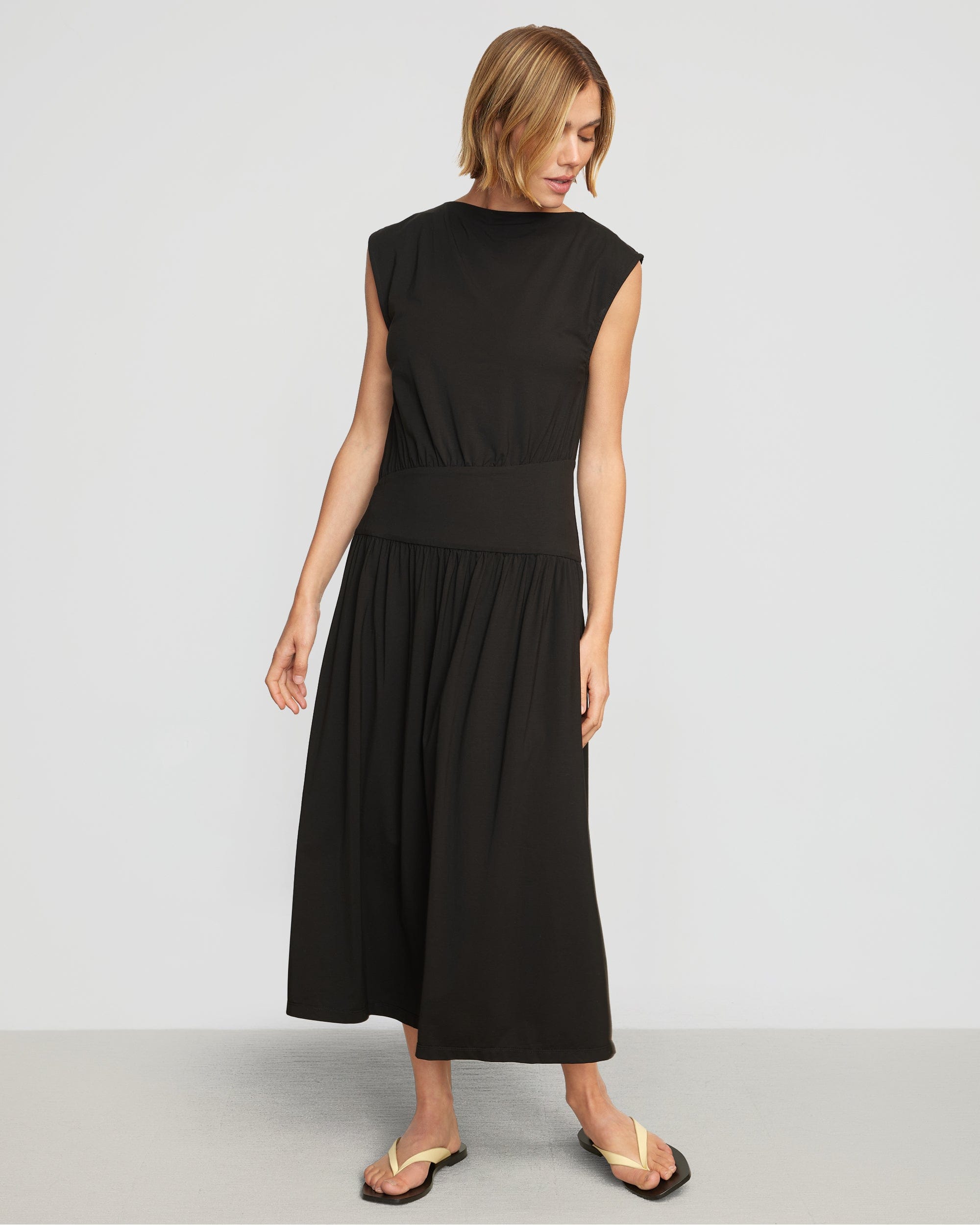 Asymmetric jersey dress best sale