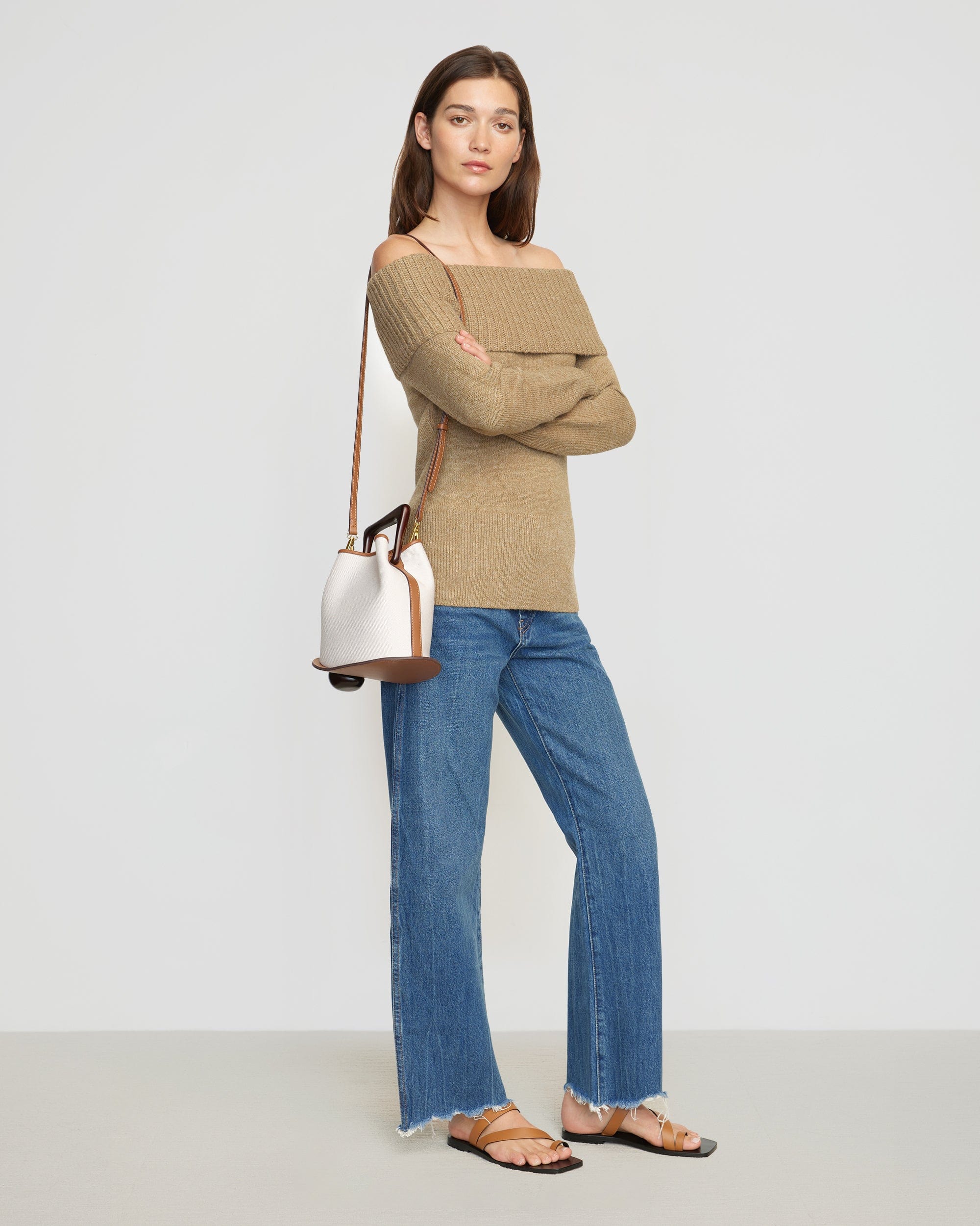 Kiana Ribbed Off-Shoulder Sweater