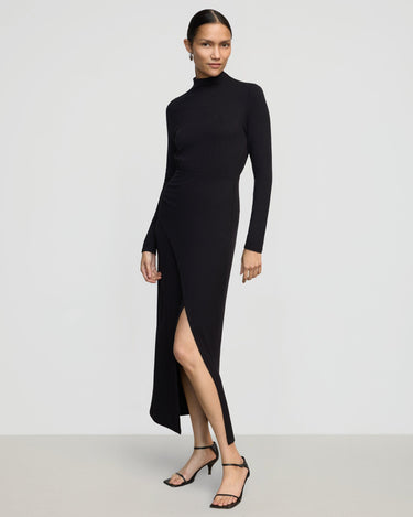 Charlotte | Suki Mock-Neck Long Sleeve Dress in Size Small