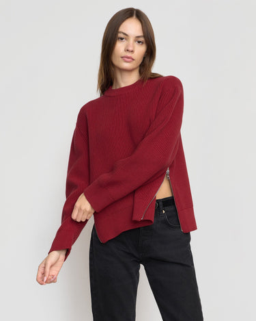 Beate | Tate Organic Cotton Side-Zip Sweater in Size Small