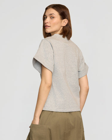 Helena | Terri Organic Cotton Structured Cuff Tee in Size Small