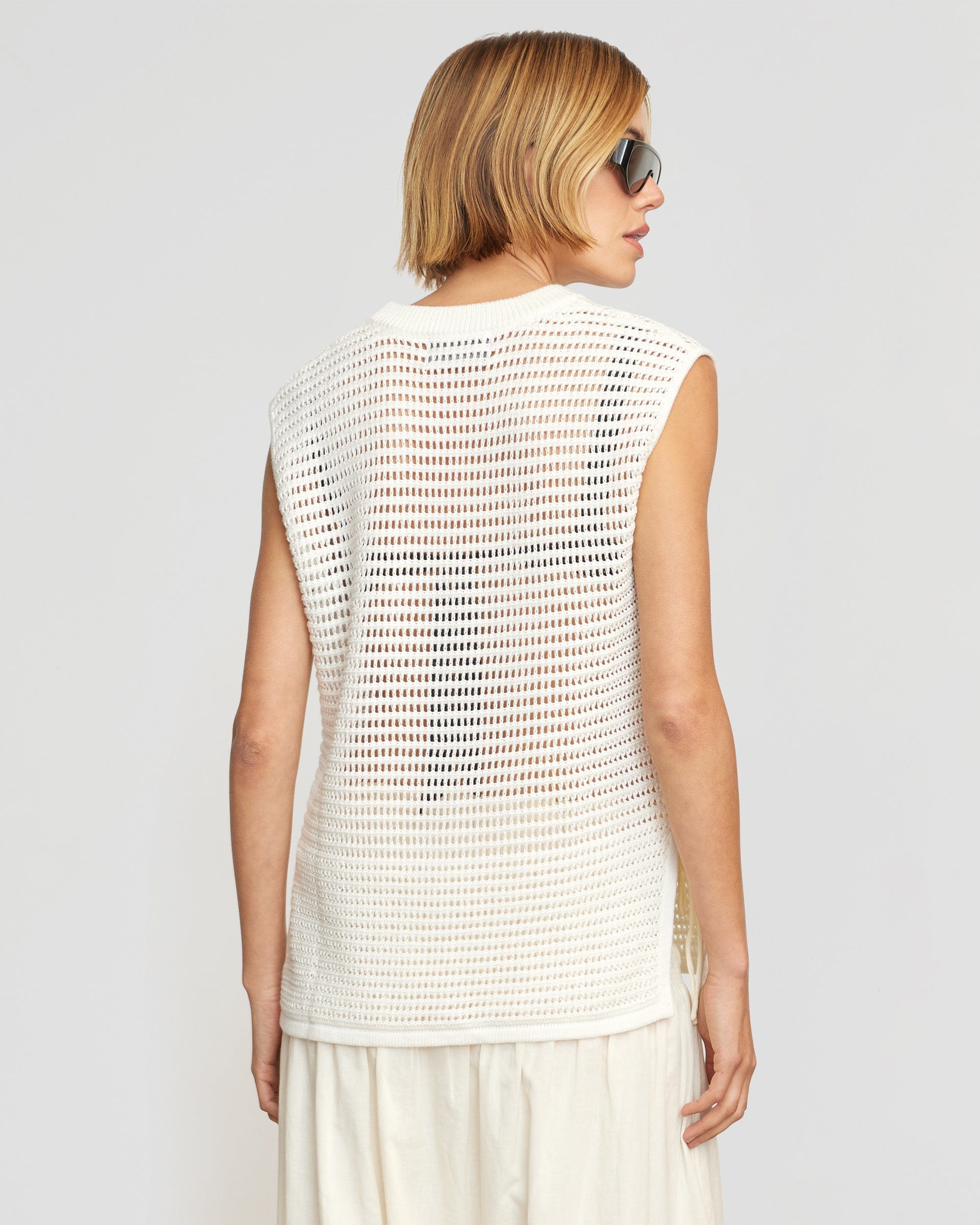 Crochet sweater tank best sale