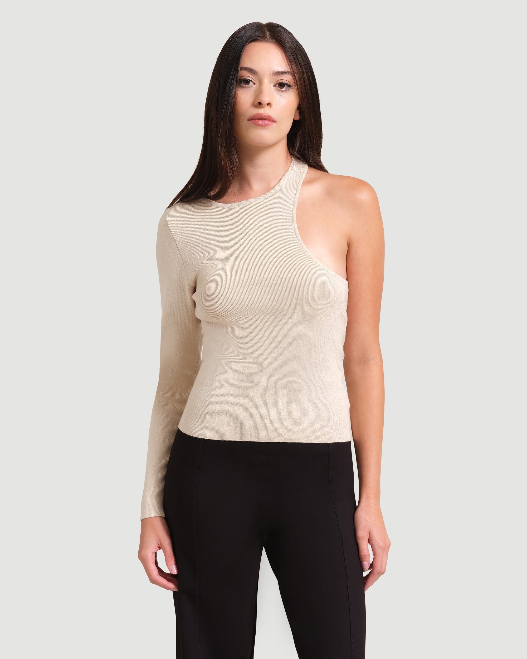 Ainsley One Shoulder Cut Out Sweater